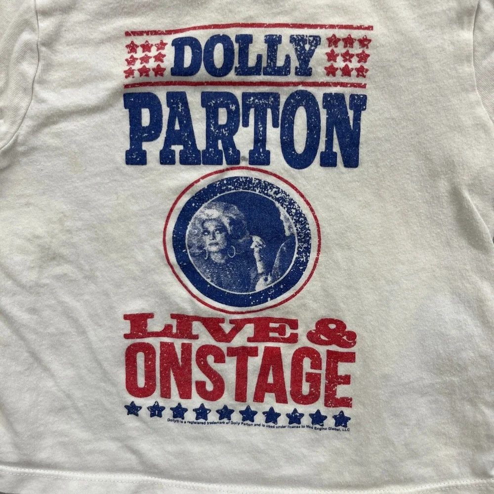 Dolly Parton Graphic T-Shirt Old Navy Toddler 18-24M White Live & Onstage Music